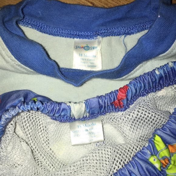 Sea Me Swim 2 piece swim trunks suit & shirt 18 mt - Picture 5 of 5